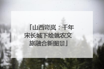 山西岢岚：千年宋长城下绘就农文旅融合新图景