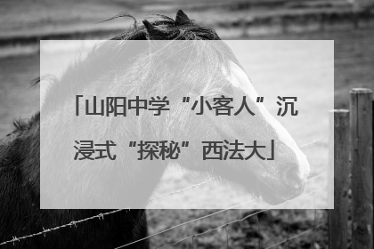 山阳中学“小客人”沉浸式“探秘”西法大