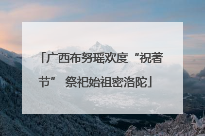 广西布努瑶欢度“祝著节” 祭祀始祖密洛陀