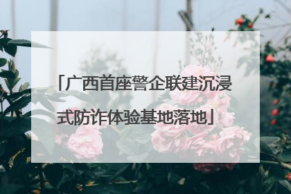 广西首座警企联建沉浸式防诈体验基地落地