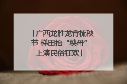 广西龙胜龙脊梳秧节 梯田抬“秧母”上演民俗狂欢