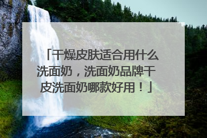 干燥皮肤适合用什么洗面奶，洗面奶品牌干皮洗面奶哪款好用！