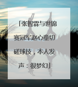 张智霖与世锦赛冠军赵心童切磋球技，本人发声：很梦幻