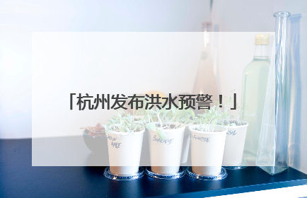 杭州发布洪水预警！