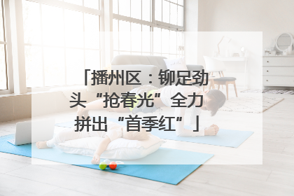 播州区：铆足劲头“抢春光”全力拼出“首季红”