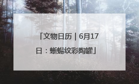 文物日历｜6月17日：蜥蜴纹彩陶罐