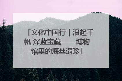 文化中国行｜浪起千帆 深蓝宝藏——博物馆里的海丝遗珍