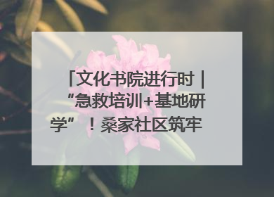 文化书院进行时｜“急救培训+基地研学”！桑家社区筑牢居民健康防线