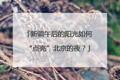 新疆午后的阳光如何“点亮”北京的夜？