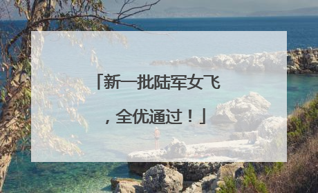新一批陆军女飞，全优通过！