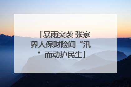 暴雨突袭 张家界人保财险闻“汛”而动护民生