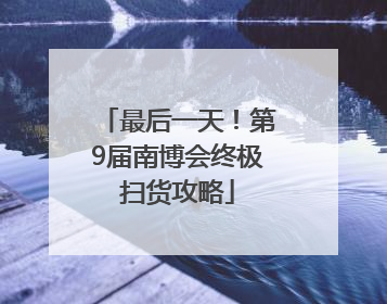 最后一天！第9届南博会终极扫货攻略