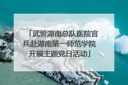 武警湖南总队医院官兵赴湖南第一师范学院开展主题党日活动