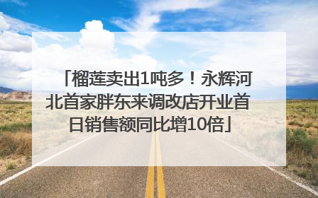 榴莲卖出1吨多！永辉河北首家胖东来调改店开业首日销售额同比增10倍