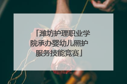 潍坊护理职业学院承办婴幼儿照护服务技能竞赛