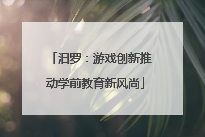 汨罗：游戏创新推动学前教育新风尚