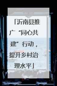 沂南县推广“同心共建”行动，提升乡村治理水平