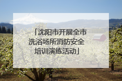 沈阳市开展全市洗浴场所消防安全培训演练活动
