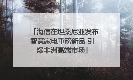 海信在坦桑尼亚发布智慧家电重磅新品 引爆非洲高端市场