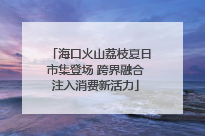 海口火山荔枝夏日市集登场 跨界融合注入消费新活力