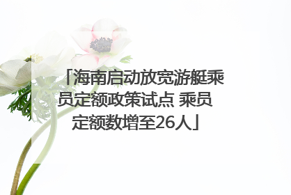 海南启动放宽游艇乘员定额政策试点 乘员定额数增至26人