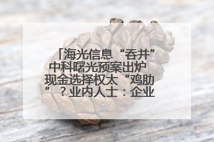 海光信息“吞并”中科曙光预案出炉 现金选择权太“鸡肋”？业内人士：企业不想大量现金流出