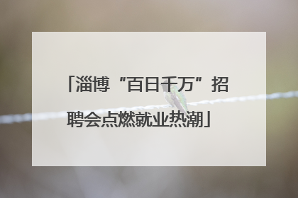 淄博“百日千万”招聘会点燃就业热潮