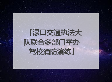 渌口交通执法大队联合多部门举办驾校消防演练