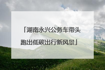 湖南永兴公务车带头跑出低碳出行新风景