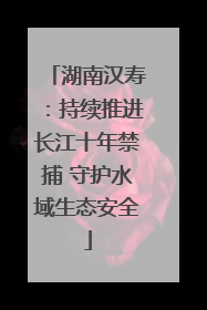 湖南汉寿：持续推进长江十年禁捕 守护水域生态安全