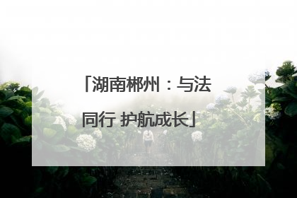 湖南郴州：与法同行 护航成长