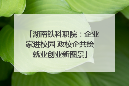 湖南铁科职院：企业家进校园 政校企共绘就业创业新图景