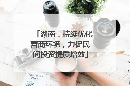 湖南：持续优化营商环境，力促民间投资提质增效