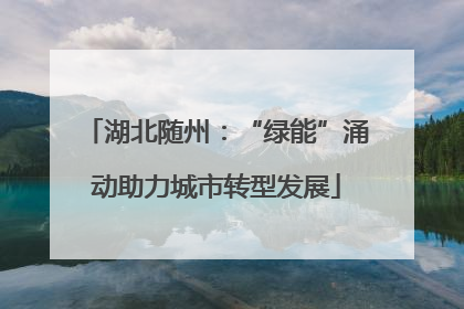 湖北随州：“绿能”涌动助力城市转型发展