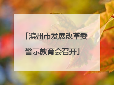 滨州市发展改革委警示教育会召开