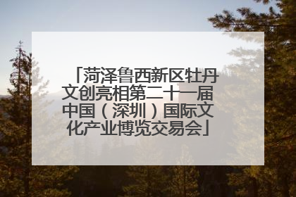 菏泽鲁西新区牡丹文创亮相第二十一届中国（深圳）国际文化产业博览交易会