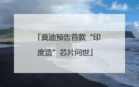 莫迪预告首款“印度造”芯片问世