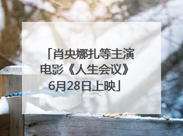 肖央娜扎等主演电影《人生会议》6月28日上映