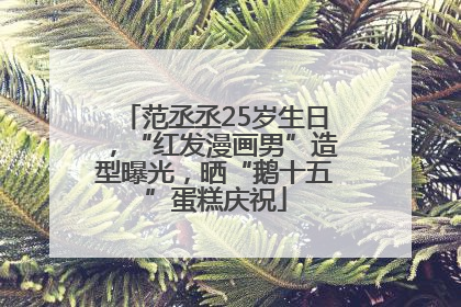 范丞丞25岁生日，“红发漫画男”造型曝光，晒“鹅十五”蛋糕庆祝