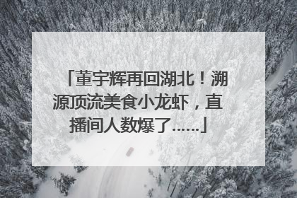 董宇辉再回湖北！溯源顶流美食小龙虾，直播间人数爆了……