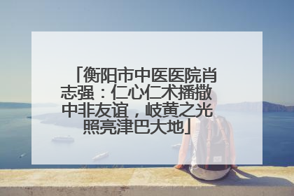 衡阳市中医医院肖志强：仁心仁术播撒中非友谊，岐黄之光照亮津巴大地