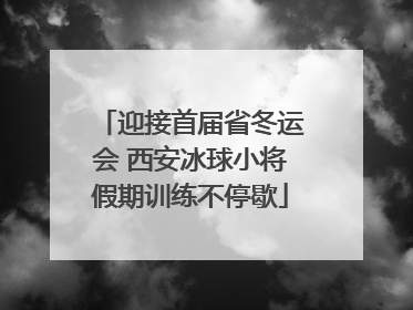 迎接首届省冬运会 西安冰球小将假期训练不停歇