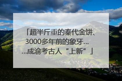 超半斤重的秦代金饼、3000多年前的象牙……成渝考古人“上新”