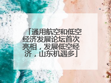 通用航空和低空经济发展论坛首次亮相，发展低空经济，山东机遇多
