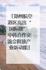 郑州航空港区亮出“国际牌” 中韩合作交流会释放产业新动能