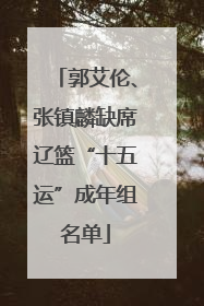 郭艾伦、张镇麟缺席辽篮“十五运”成年组名单