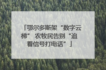 鄂尔多斯架“数字云梯” 农牧民告别“追着信号打电话”