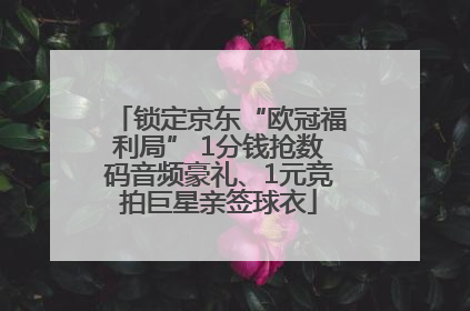 锁定京东“欧冠福利局” 1分钱抢数码音频豪礼、1元竞拍巨星亲签球衣