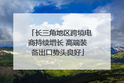 长三角地区跨境电商持续增长 高端装备出口势头良好