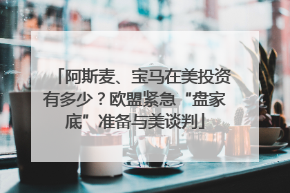 阿斯麦、宝马在美投资有多少？欧盟紧急“盘家底”准备与美谈判
